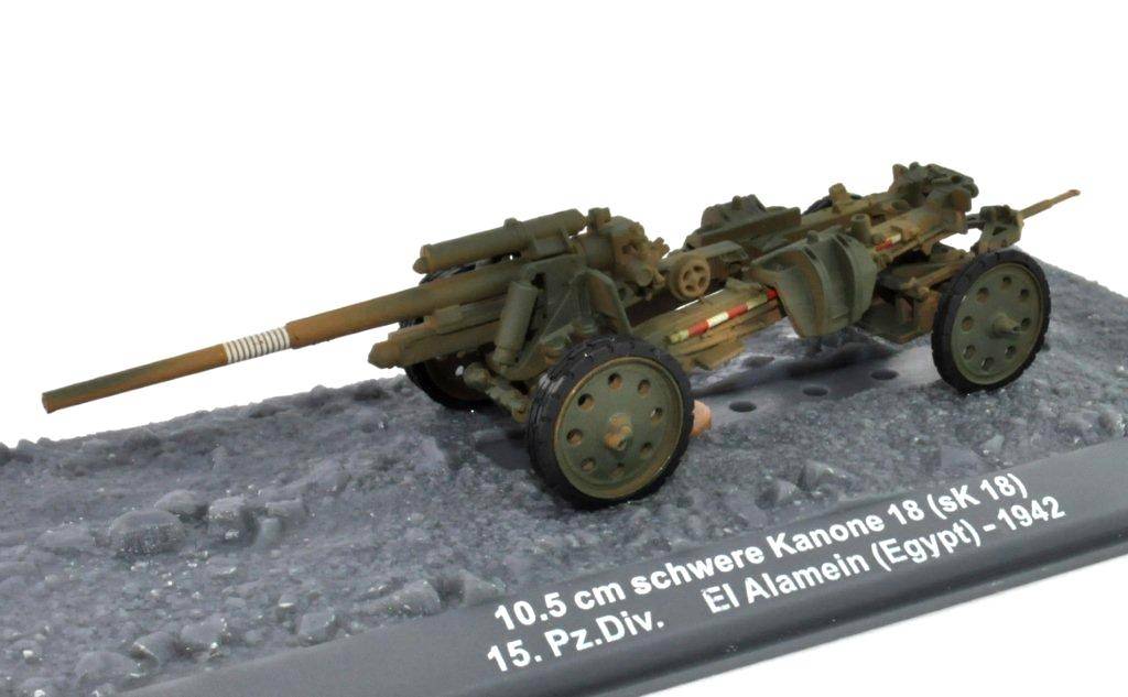 001 Altaya S.K 18 10.5 cm KANONE 15,PZ ,DIV. EL ALAMEIN (EGYPT)